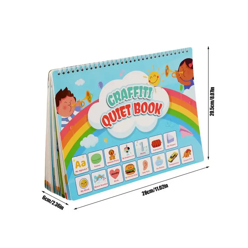 Quiet Activity Sticker Book Educational Children Sticker Book Calendar Shape Boys Girls Early Learning Game Home School