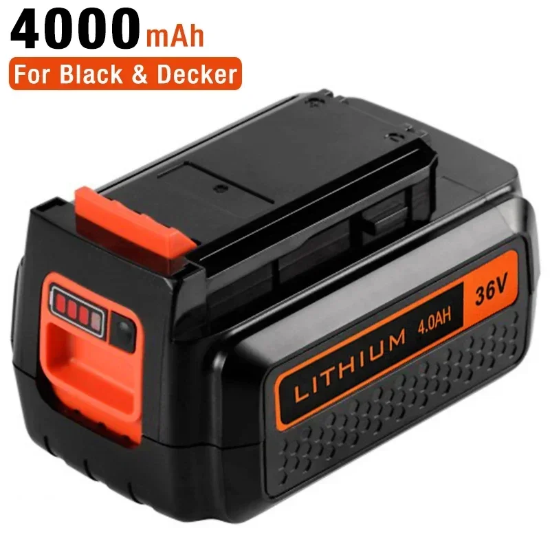 36V/40V 4000mAh Li-ion Replacement Battery for  Black&Decker LBXR36 LBX2040 LBX36 BL1336L BL2036 BL2036L BL1336 LED Indicator
