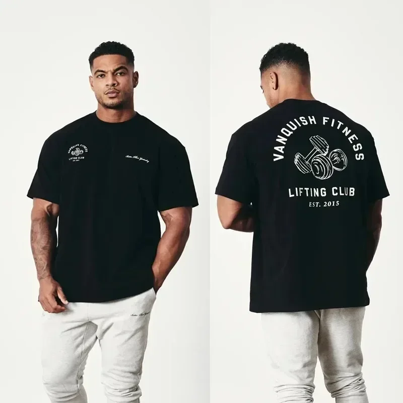 

2024 Summer Men T-shirt Gym Running Training Cotton Oversized Tshirt Fashion Women Clothing Fitness T Shirt Clothes Tee Top