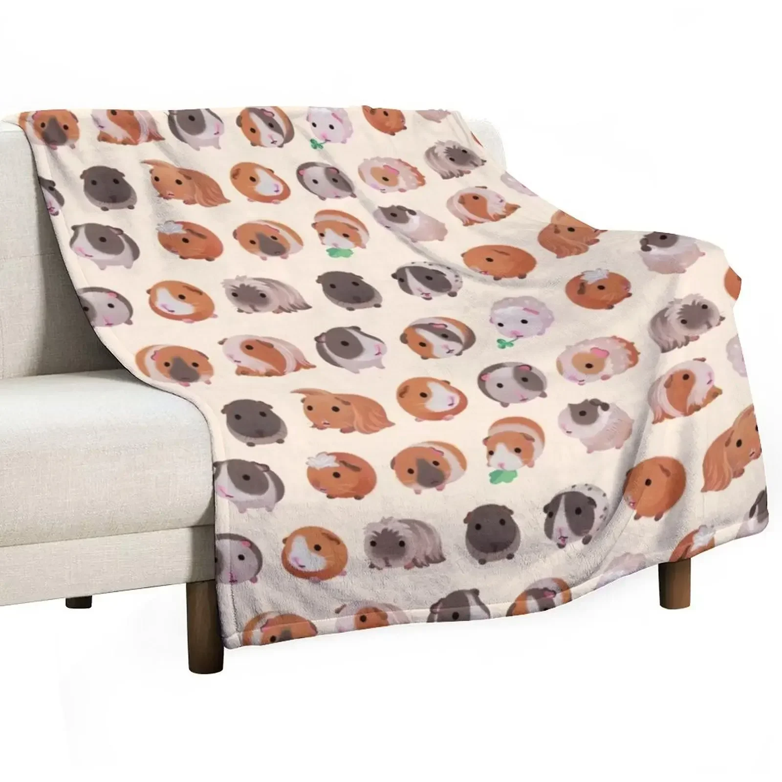 

Guinea pig day - bright Throw Blanket Summer Retros Bed Fashionable Blankets