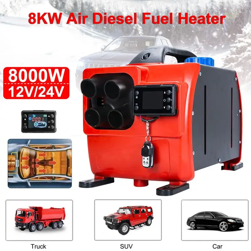 

Parking Heater All InAir Heater Adjustable Fan 12V 24V 8000W 4 Holes Car Air Heater For Cars Trucks Bus Vehicle