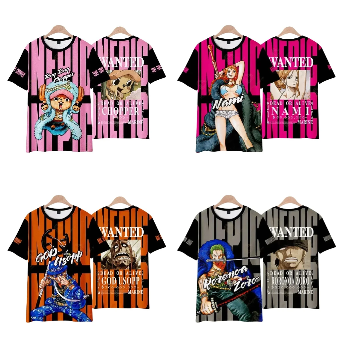 25 Summer Hot-selling New Japanese Animation ONE PIECE 3D Printing Role-playing T-shirt Outdoor Casual Street Short-sleeved Top