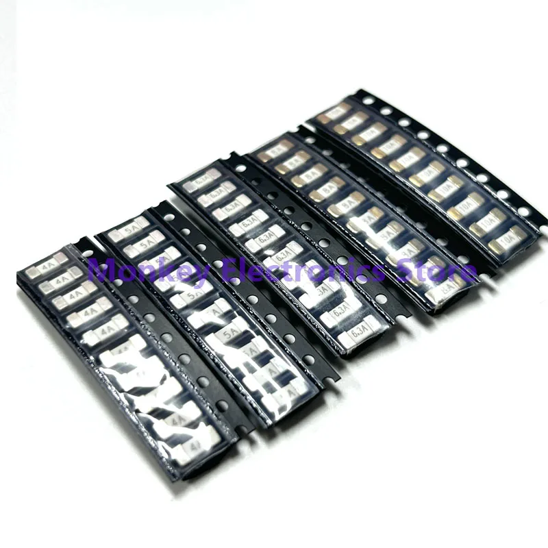 160pcs SMD Ceramic Slow Blow Fuse Tube Kit 250V 1808 2410 6125 Current Model 250ma 500ma 1a With Fuse Holder