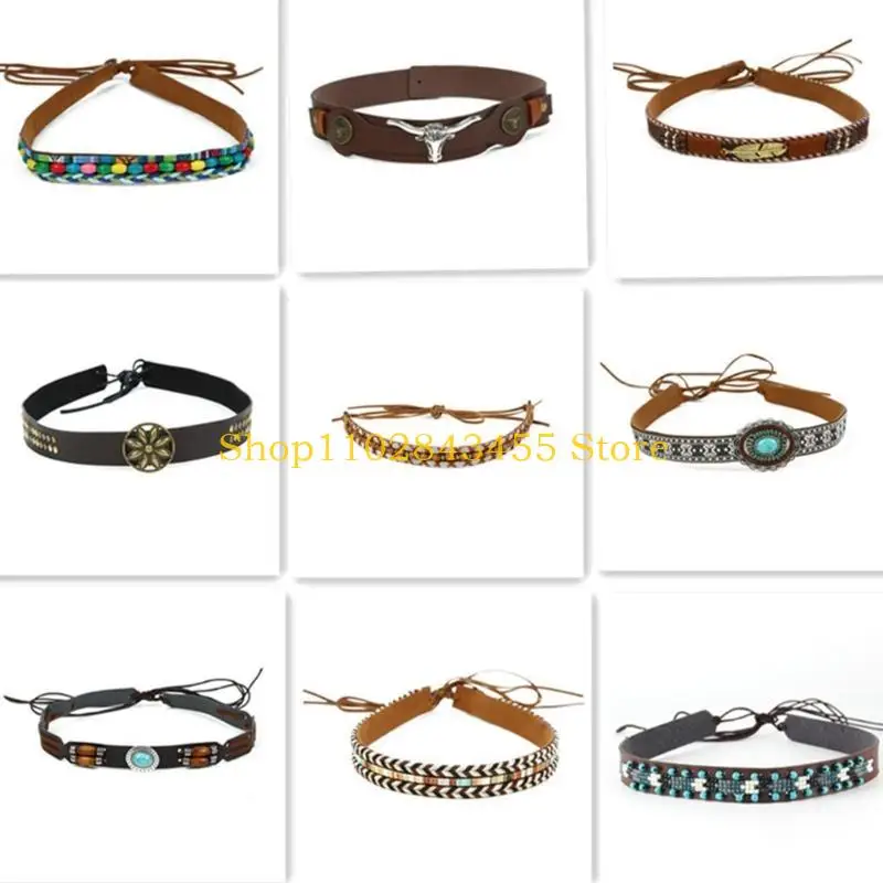 49MC 10PCS Ethnic Hat Rope Multiple Functional Hat Decorative Rope for Adult