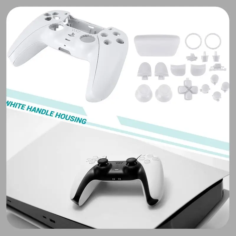

A46U 4X Repair Part For PS5 BDM-010 Controller Housing Shell Game Controller Shell Cover With Buttons White