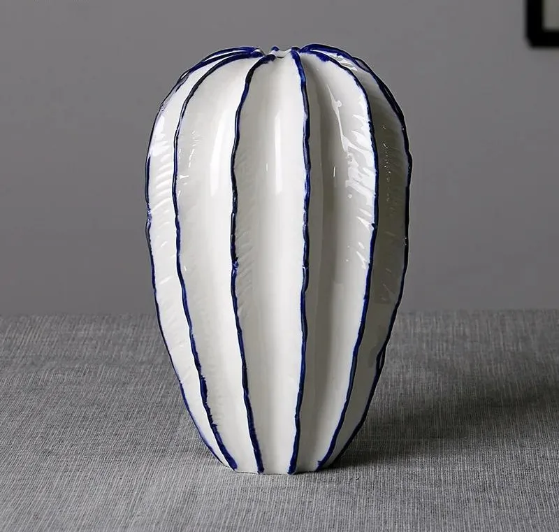 

Carambola Decorative Ceramic Vase Crafts Floral Flower Arrangement Simulation Star Fruit Porcelain Vases Living Room Decoration