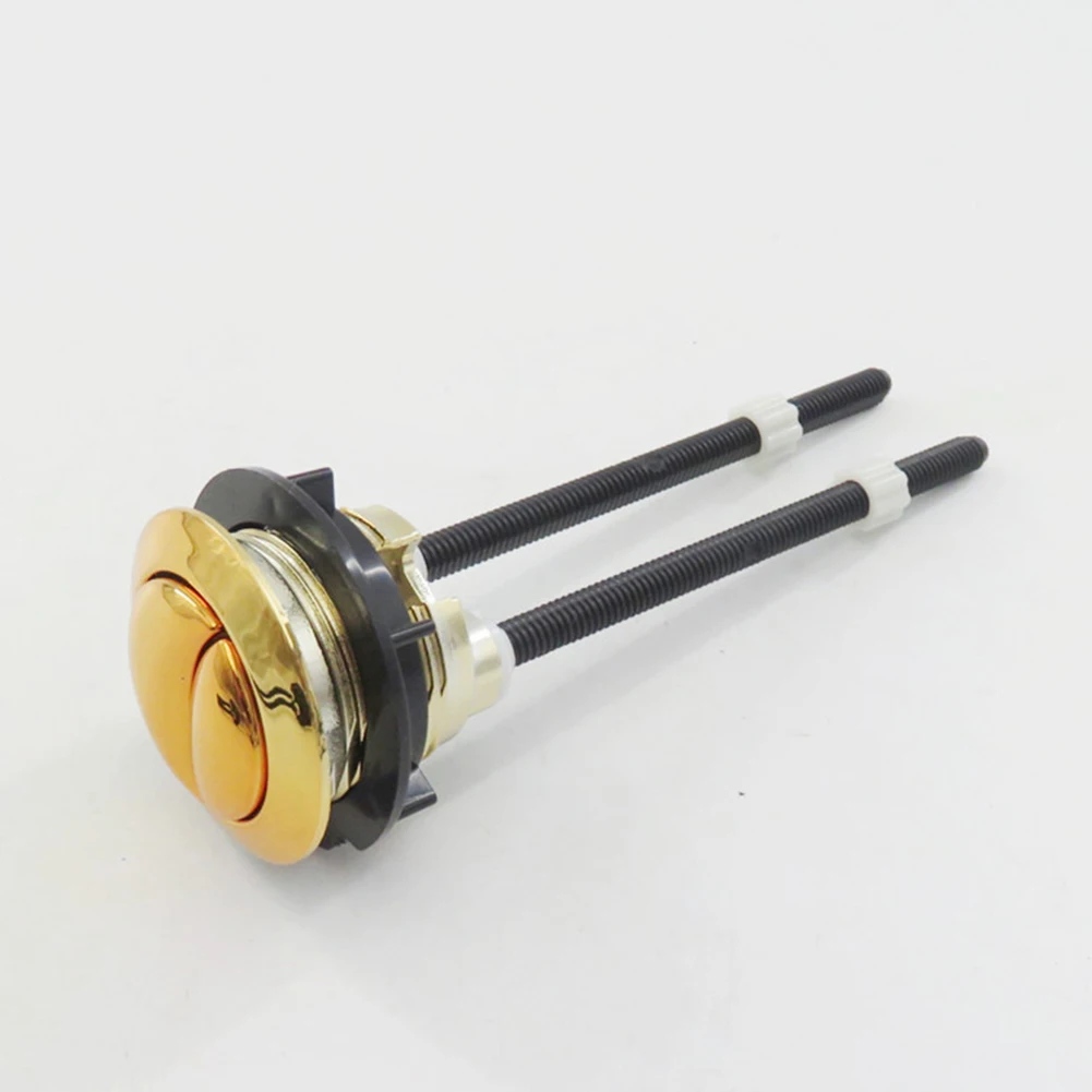 Botón pulsador de inodoro dorado de 38mm para válvula de descarga superior mecánica, doble descarga para tanques de agua, inodoros de doble baño, piezas de herramientas para el hogar