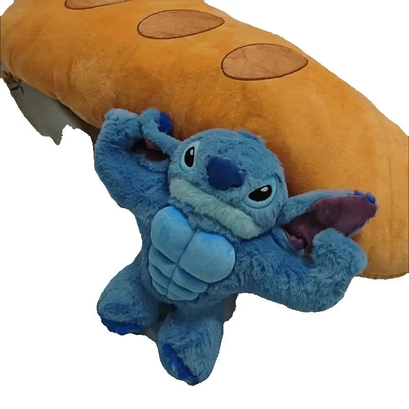 Nouvelle figurine d'animation Muscle Lilo & Stitch, jolie poupée en peluche, collection familiale, ornement en peluche, cadeau préféré pour enfant