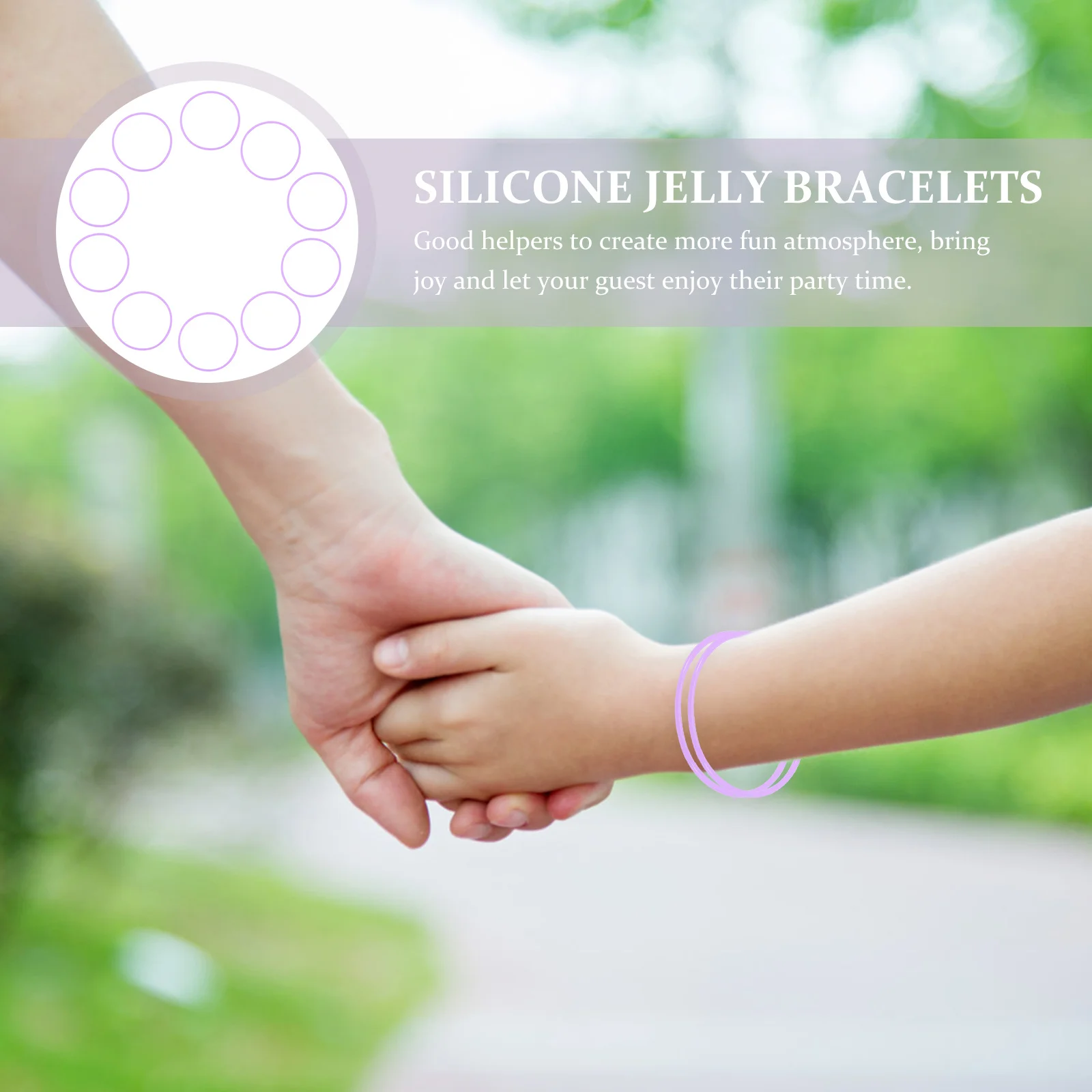 10 Stück dehnbare Gummi-Gelee-Armbänder, elastisches Armband, Armband für Partygeschenke, Armreifen, Gastgeschenke für alle Altersgruppen