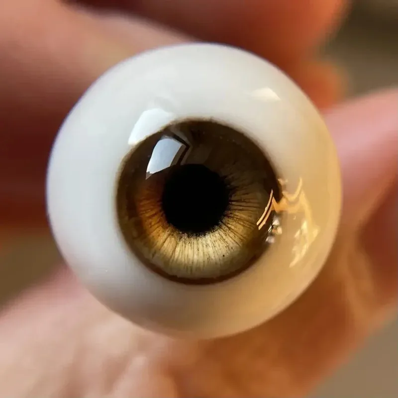 

Doll Eyes 8/10/12/14/16/18/20/30mm Handmade Plaster Eyeball Human Realistic Stereoscopic Yellow Resistant Doll Accessories