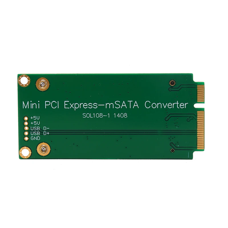 MSATA SSD to SATA Mini PCIe SSD adapter card for Asus EPCS101 900A 901A SSD SATA Adapter Converter Card
