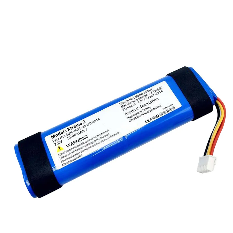 7.2V 5200mAh Original For JBL Xtreme 2 Xtreme2 Replacement Battery SUN-INTE-103 2INR19/66-2 ID1019 Bluetooth Speaker Battery