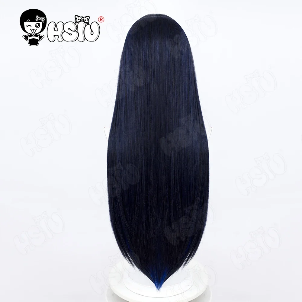 2025 Jomae Saori Cosplay Wig HSIU 80cm Black Blue Mixed Blue Long Hair Synthetic Wig Game Blue Archive Jomae Saori Cosplay Wig view 6