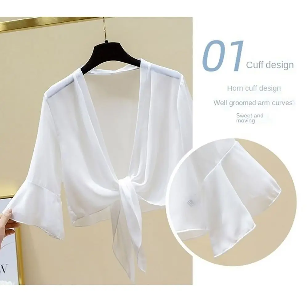 Cloak Chiffon Chiffon Shawl Multicolor Short Tulle Shawl Sun Protection Clothing Women