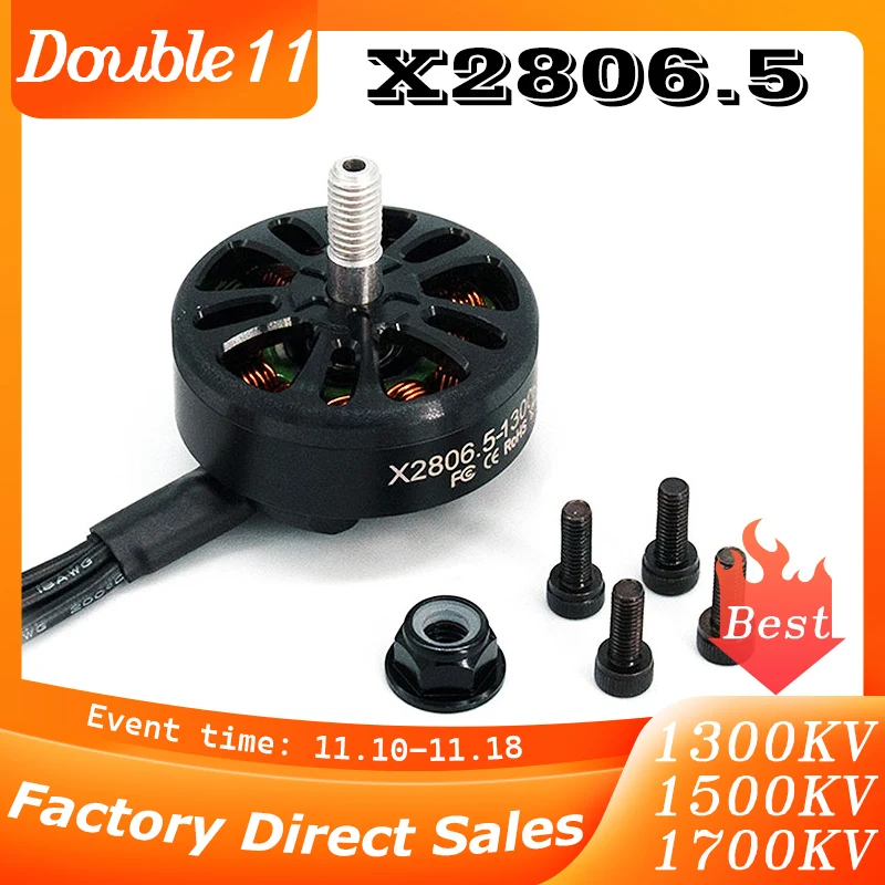 

E-power 2806.5 2807 1300KV Brushless Motor 3-6S Motors Cap For APEX Mark4 Mark5 XL5 7 / 8 / 10inch FPV Racing Frame Drone Parts