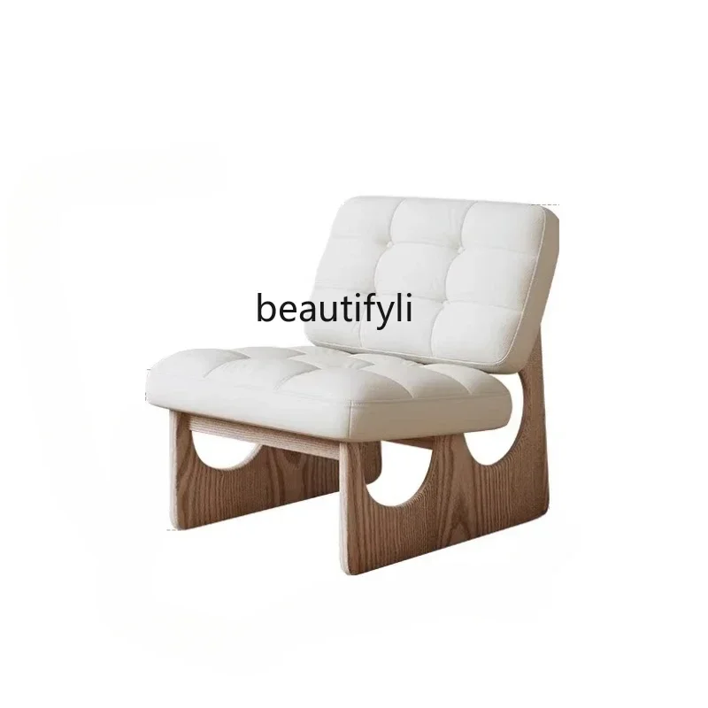 

Living Room Balcony Chair Light Luxury Designer Modern Minimalist Leisure Chair Single Solid Wood Sofa Chair