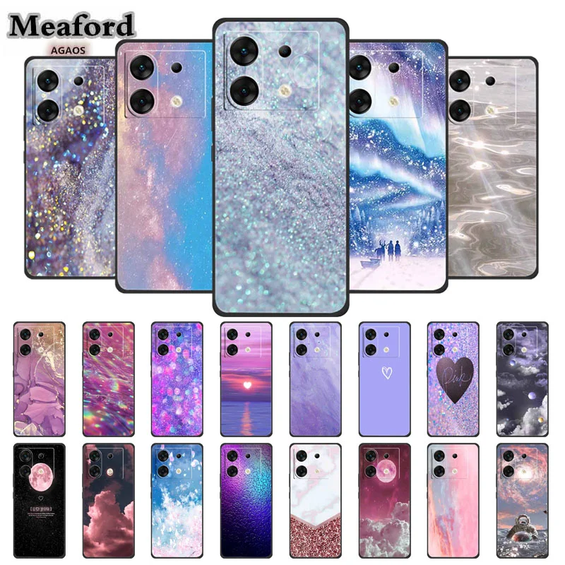 

Black Cool Phone Cases for Infinix Zero30 4G TPU Soft Silicone Back Cover for Infinix Zero 30 5G Funda Colorful Shield Coque Cap
