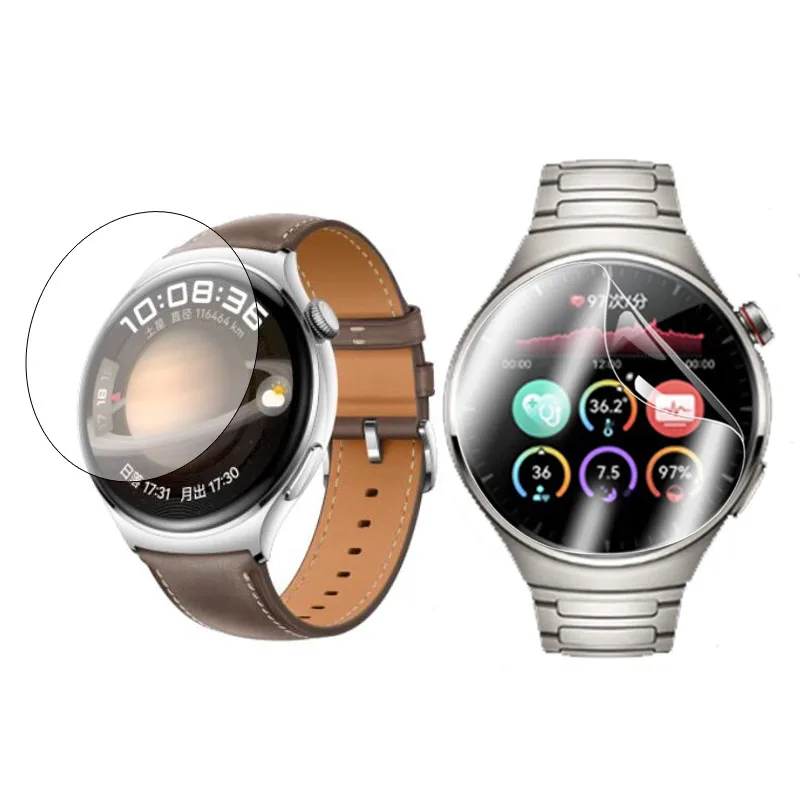 5pcs Soft TPU Clear Protective Film Guard For Huawei Watch 4/3 Pro Smartwatch 4pro 3pro Screen Protector Cover Smart Accessories