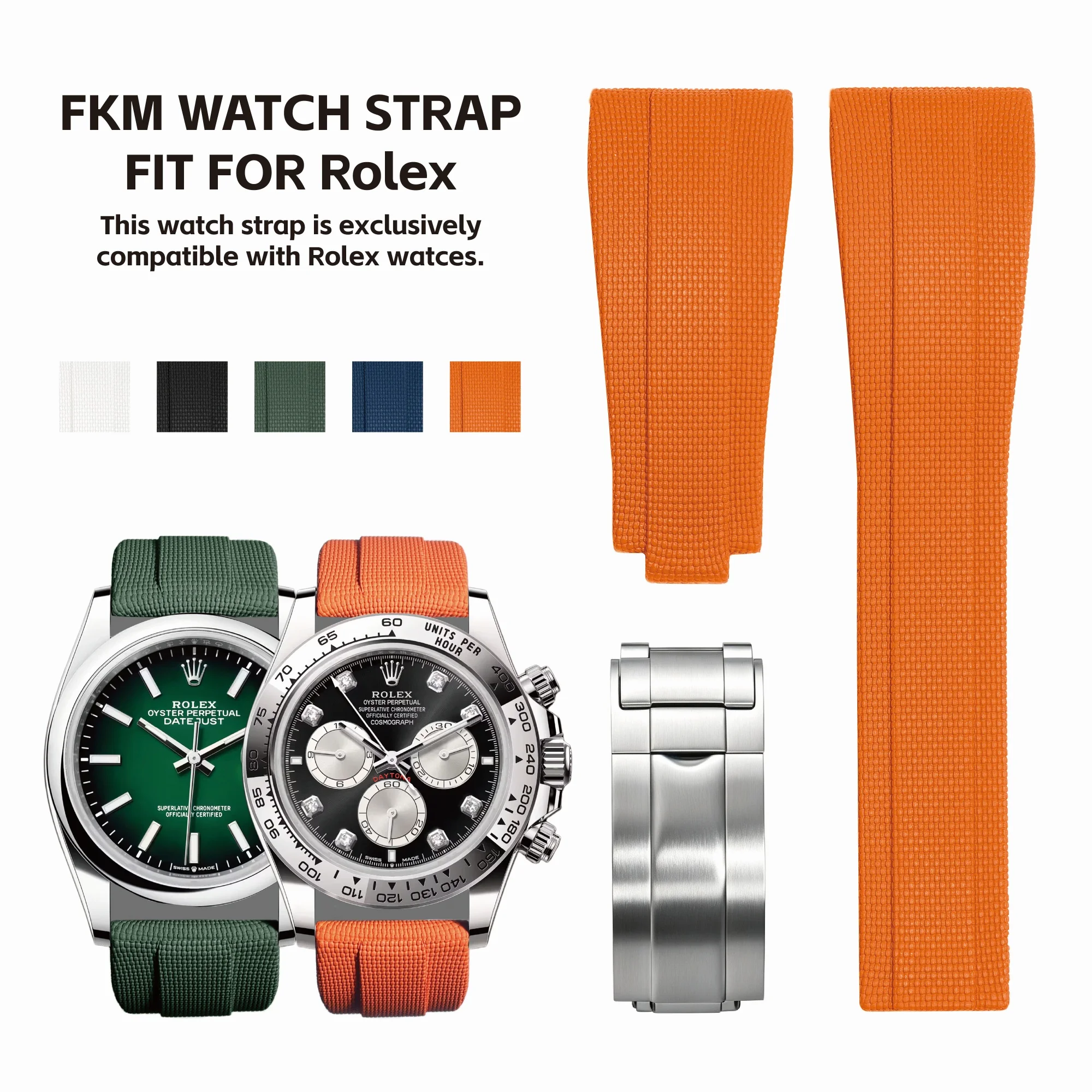 Canvas Strap Watch - Jam Tangan Karet FKM Dapat Dipotong