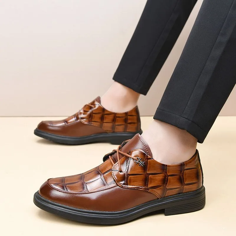 

Офисные туфли на платформе для мужчин, повседневная деловая официальная обувь, мужская одежда, свадебные мужские кожаные туфли, дизайнерские Scarpe uomo Eleganti