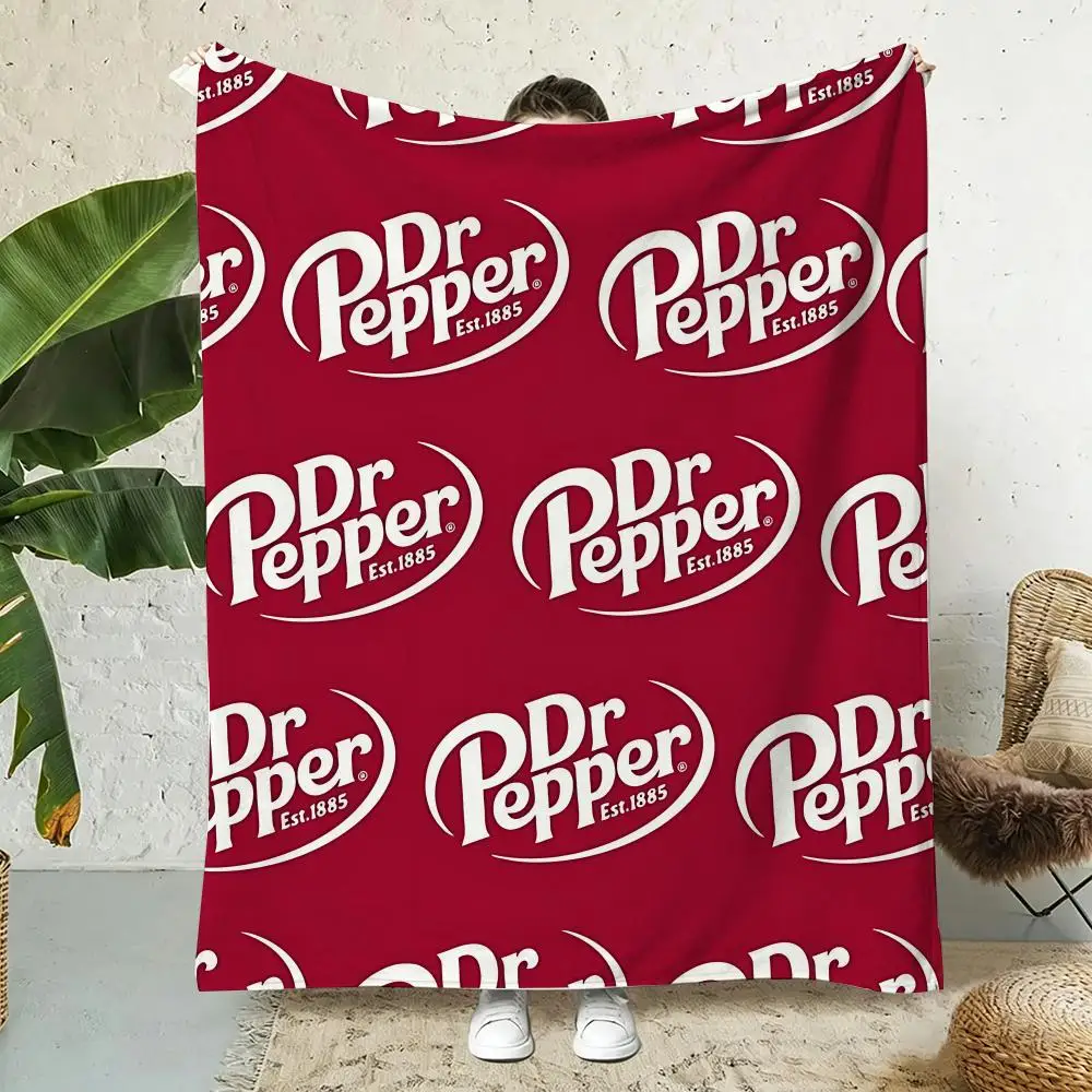 Unique Dr. Pepper Throw Lightweight 240g Flannel Blanket Soft Skin-friendly for Summer Cooling