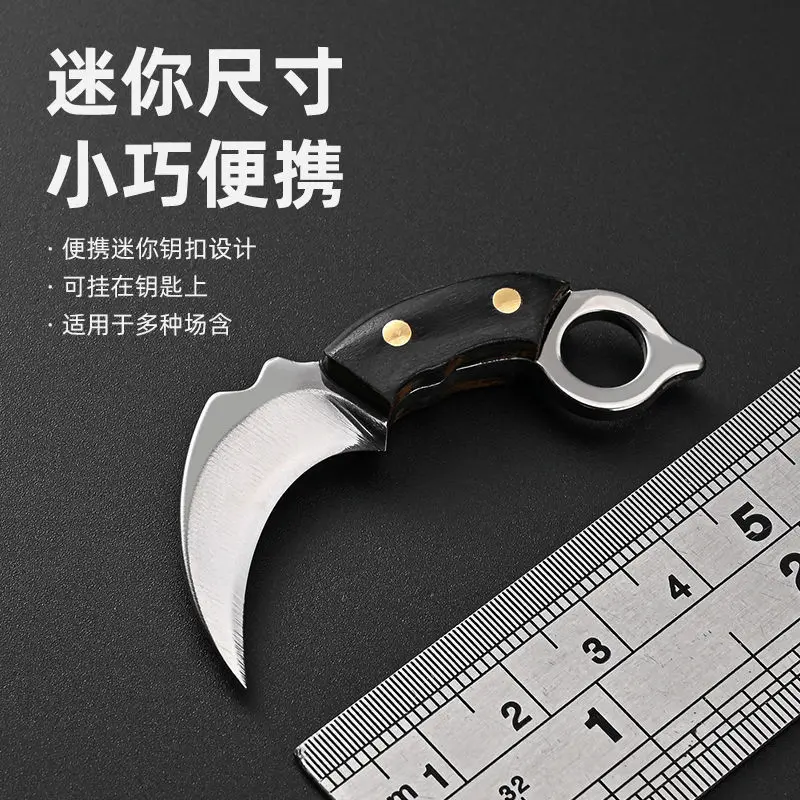 Mini Knife Field Knife Outdoor Camping EDC Survival Kit Knife Sharp Cutting Tool Small Straight Knife Holster Open Delivery Tool image 4