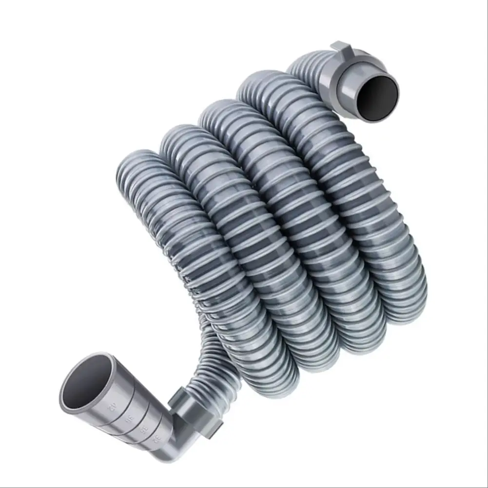 1 متر خرطوم الغسالة يمنع انسداد غسالة أوتوماتيكية بالكامل استنزاف الأنابيب تمديد أجزاء استبدال خرطوم تحت الماء #1