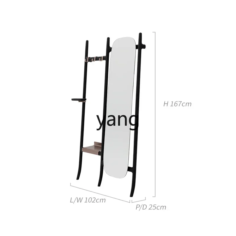 ZYR Xingyun frame solid wood full-length mirror coat rack full-body mirror