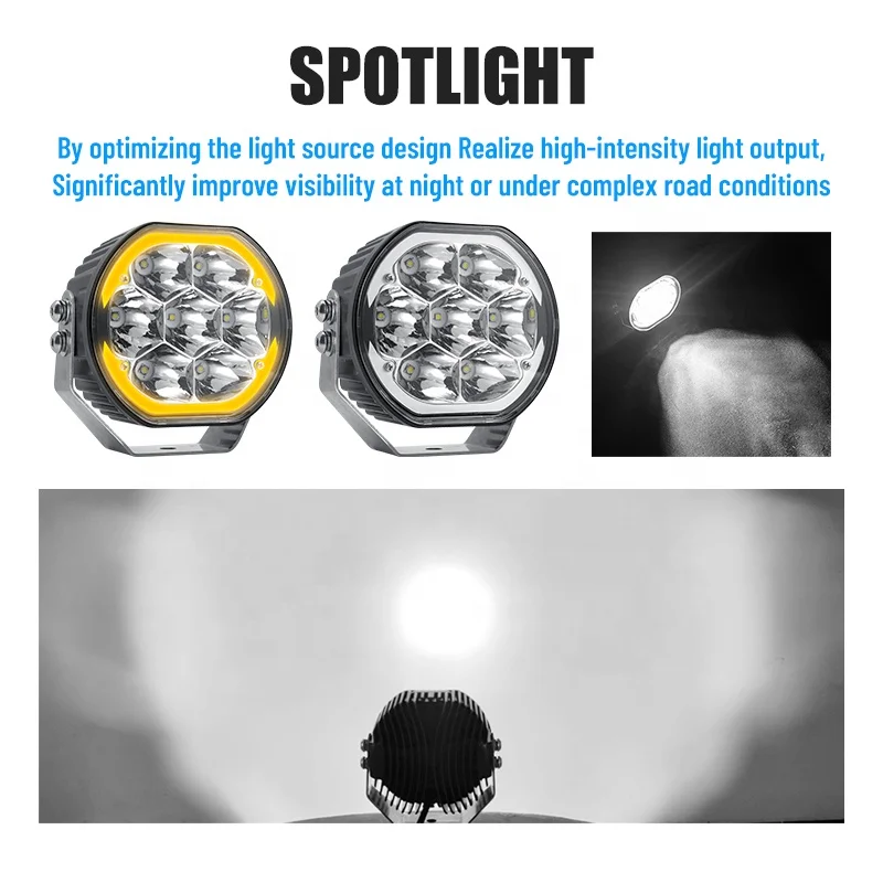 

Hot Sale LED Light Driving RGB Backlight Offroad Light Bar Atv Utv Led Light