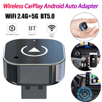 2 in 1 Wireless CarPlay Android Auto Adapter Mini Carplay&Auto Box Dongle Auto Connect for Factory Wired Cars