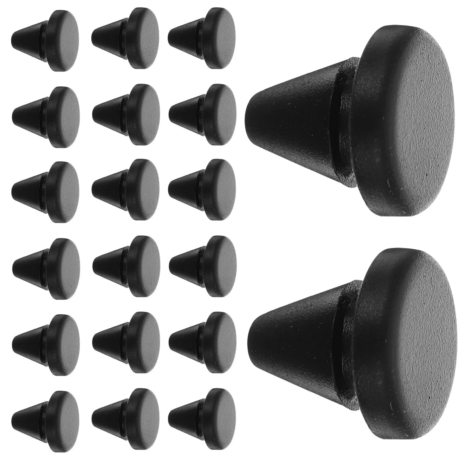 20Pcs Silicone Tapered Rubber Stoppers High Temperature Resistant Soft Hole Sealers Shock Absorbing Buffer Protective Plug