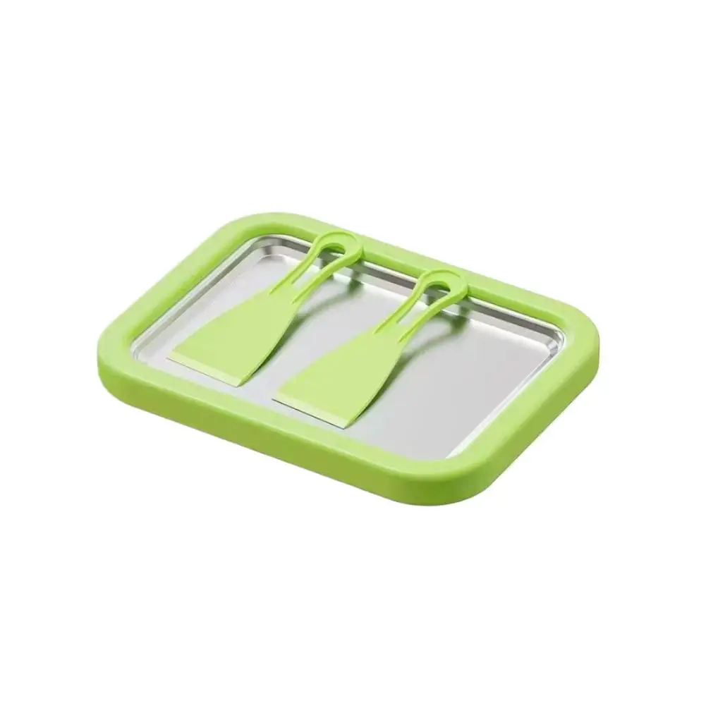 المنزلية توالت آيس كريم صانع غير عصا عموم 2 كاشطات الباردة الحلو المقلية الغذاء لوحة متعددة الوظائف الزبادي بودنغ صانع الثلج