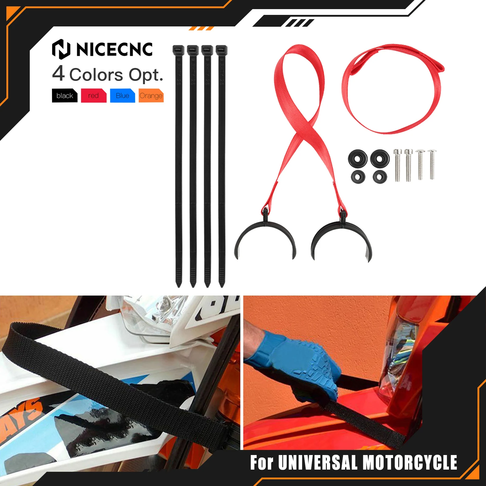 

NICECNC For Beta RR 300 2010-2019 Universal Front Rear Holding Straps RR 125 RR 200 RR 250 RR 350 RR 390 RR 430 RR 480 Racing