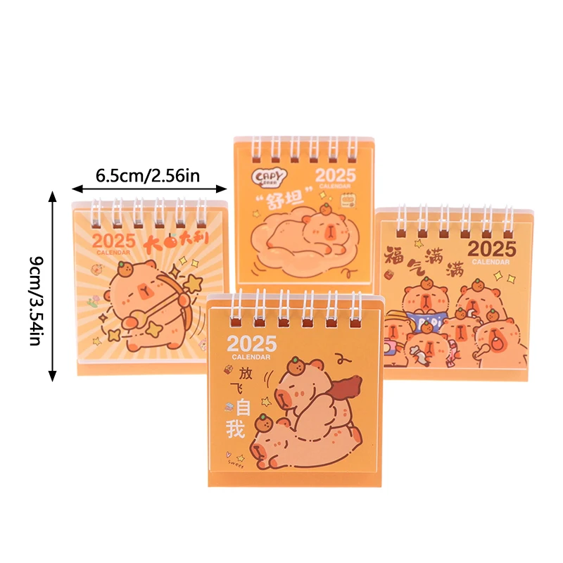 5pcs Kawaii Mini Small Desk Calendar Pocket Portable Carton Calendar Officce Desktop Decoration