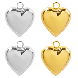 5/10PCS Warm Heart Pendant As People's Amulet Is Made Of Stainless Steel For Jewelry Making Supplies Accessories For Bracelets