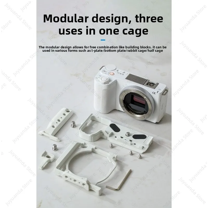 Camera Accessories, Extended Camera Cage Protection Frame with Quick Release Plate Stabilizer for  ZV-E10 II ZV-E10M2