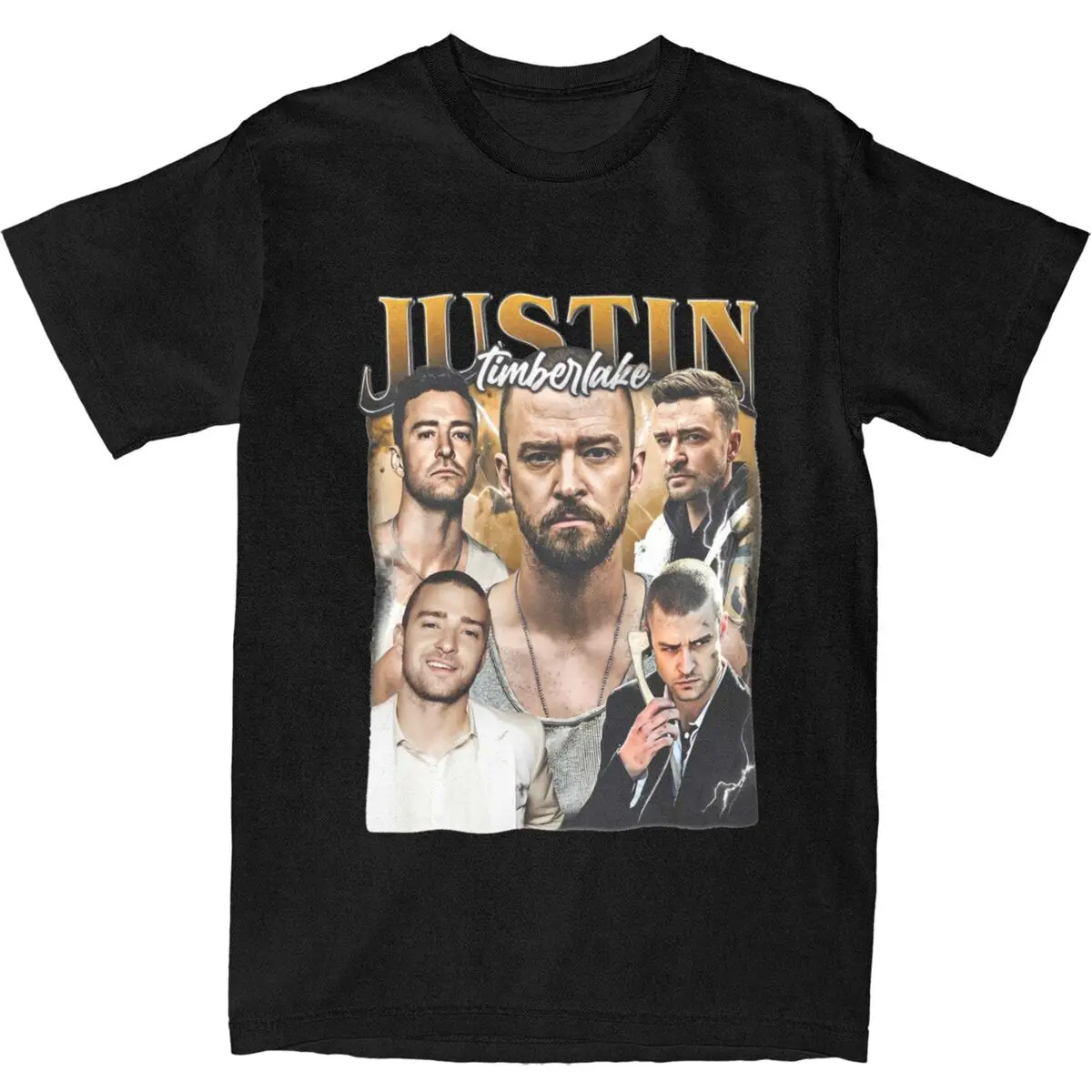 Men Women Printed Justin Timberlake Homage Tee T Shirt Cotton T-shirts Clothing