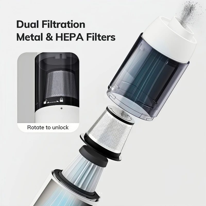 Xiaomi Youpin Vacuum Cleaner Cordless Handheld Car Portable Multifunctional USB Rechargeable Strong Suction Brushless Clean Tool