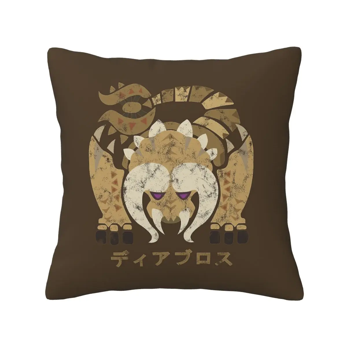 

Monster Hunter World Diablos Kanji Icon Pillowcase Soft Cushion Cover Decor Pillow Case Cover for Home Double-sided Printing