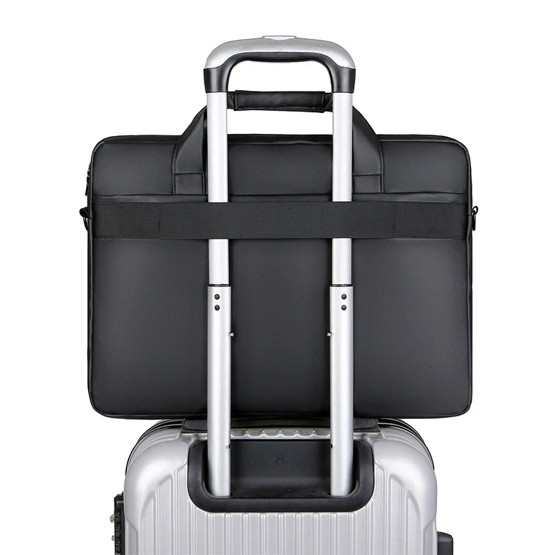 New 15.6in Water-resistant Oxford Fabric Handbag Briefcase Shoulder Bag Case for Laptop Tablets PC Notebook Books A4 Documents