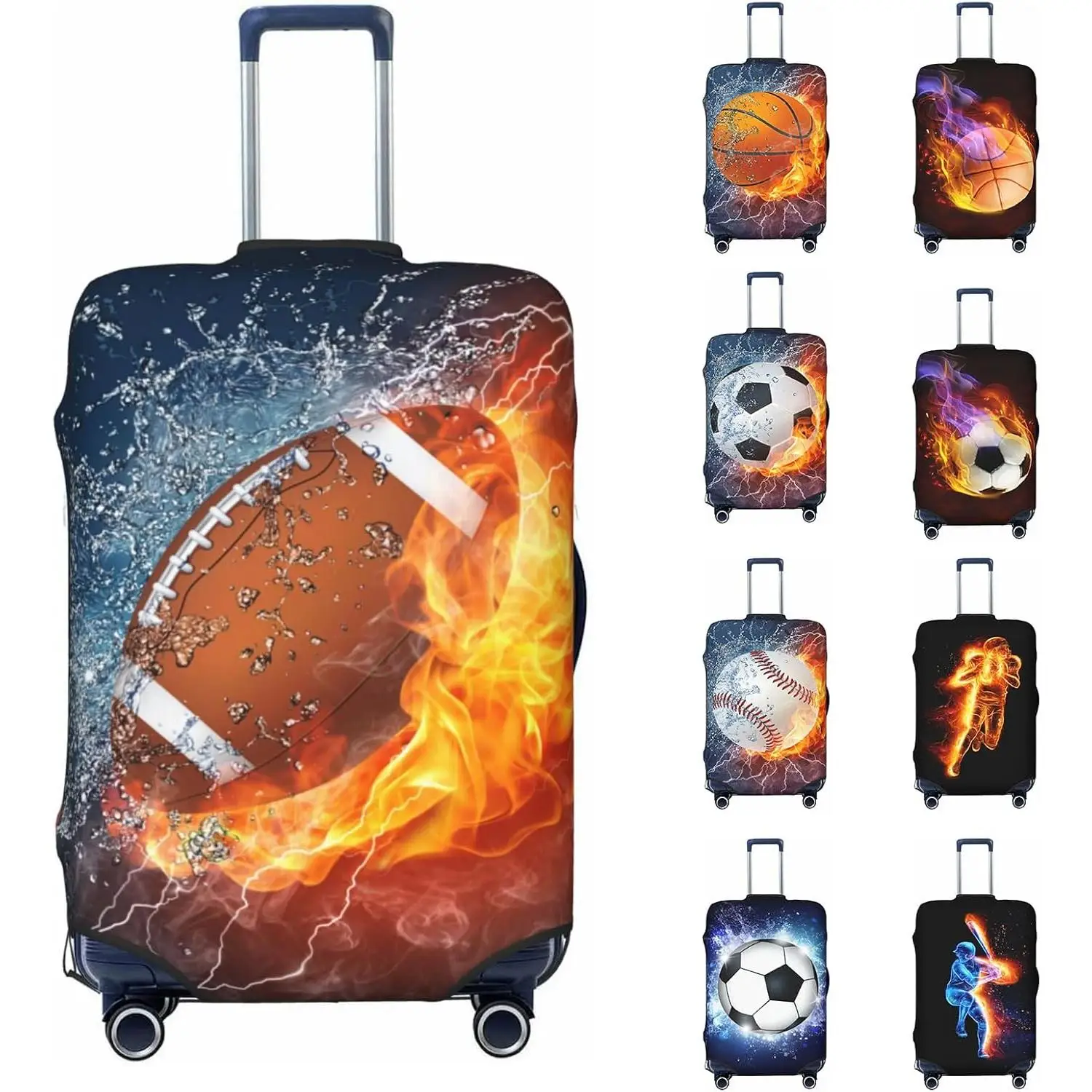 

Спортивный мяч с эффектом огненной воды, чехол для багажа, эластичная защита для дорожного чемодана, футбола, баскетбола, бейсбола