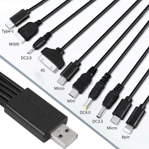 Kabel Pengisi Daya Multi Pin Universal 10 In 1 Kabel Transfer Data Adaptor USB Multifungsi untuk Speaker Earphone Pemutar MP3 Pemutar 10 penjualan terbaik d800 - №