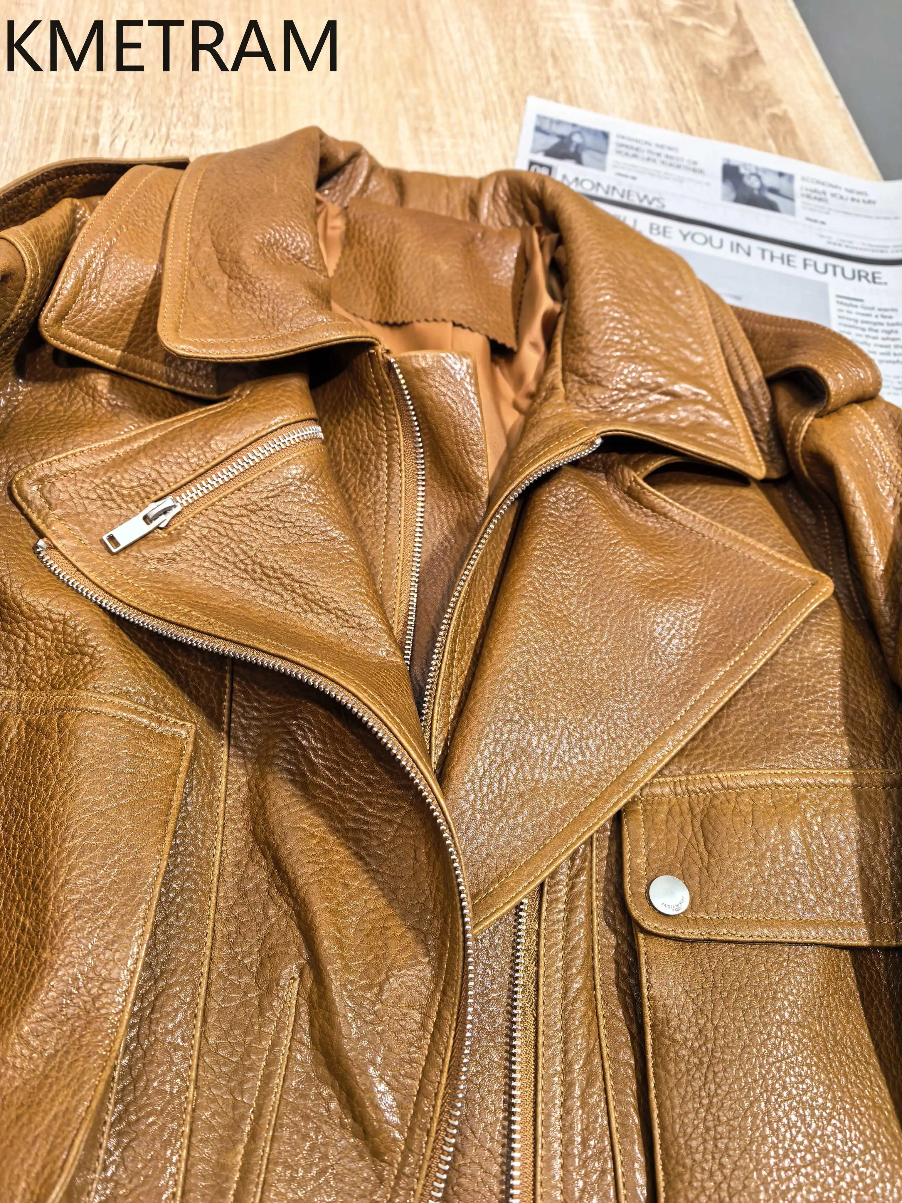 100% First Layer Sheepskin Jacket Woman Motorcycle Short Genuine Leather Jackets Women Autumn Ladies Clothes 2025 Chaquetas