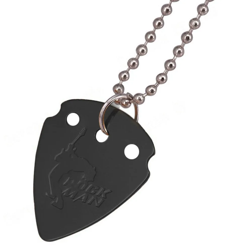 Hermoso collar de púas de fiesta diaria, accesorios de grabado de aleación de aluminio, colgante ligero de Plectrum de guitarra, regalos