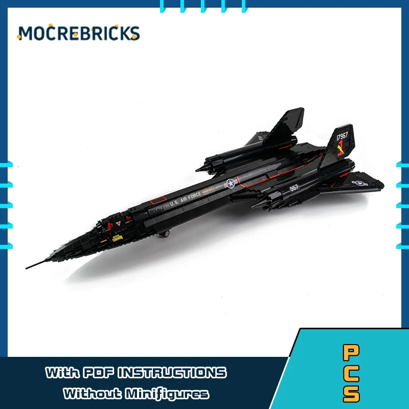 Strategic Aircraft SR-71 Blackbird Model Technology Bricks Air Force Reconnaissance Weapons Model Display Toy Kids Gift Set