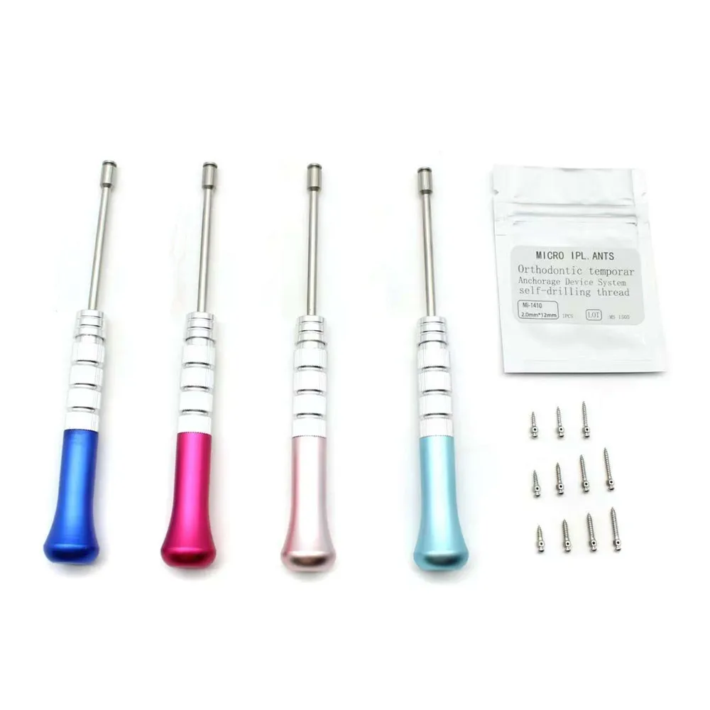 Dental Micro Implant Screwdriver Mini Orthodontic Screw Driver Self Drilling Handle Wrench Titanium Dentist Laboratory Tool Kit