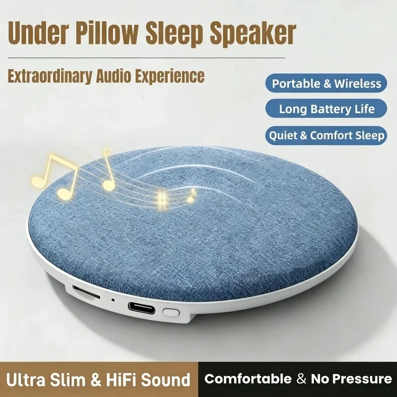 2026 NEW Bedside Sleep-enhancing Audio Ultrasonic Pillow-top Sleep Aid Speaker High Dynamic Sound Quality Bluetooth Speaker view 2