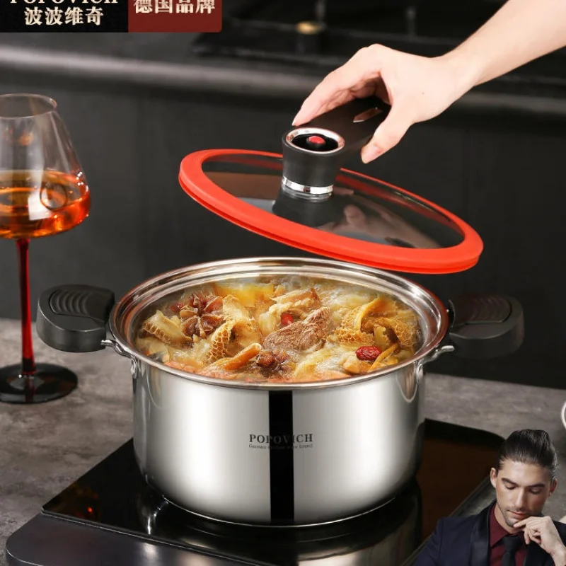 Durable Multi Functional Pressure Cooker for Gas and Induction Stove 316 Stainless Steel Explosion Proof Do Not Stick To The Pot