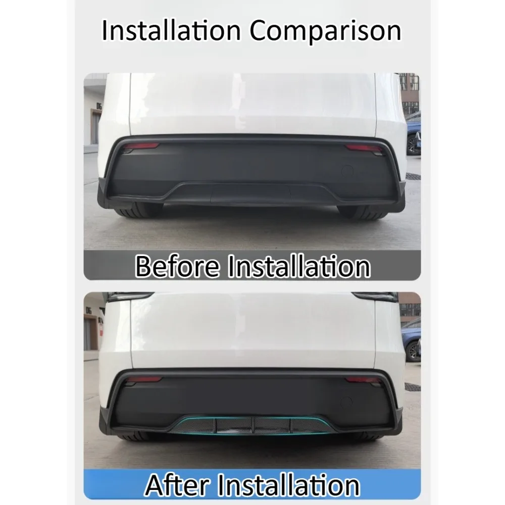 Rear Bumper Spoiler Canard For Tesla Model Y Juniper 2025 Rear Lip Diffuser Trim Exterior Styling Auto Accessories Body Kit