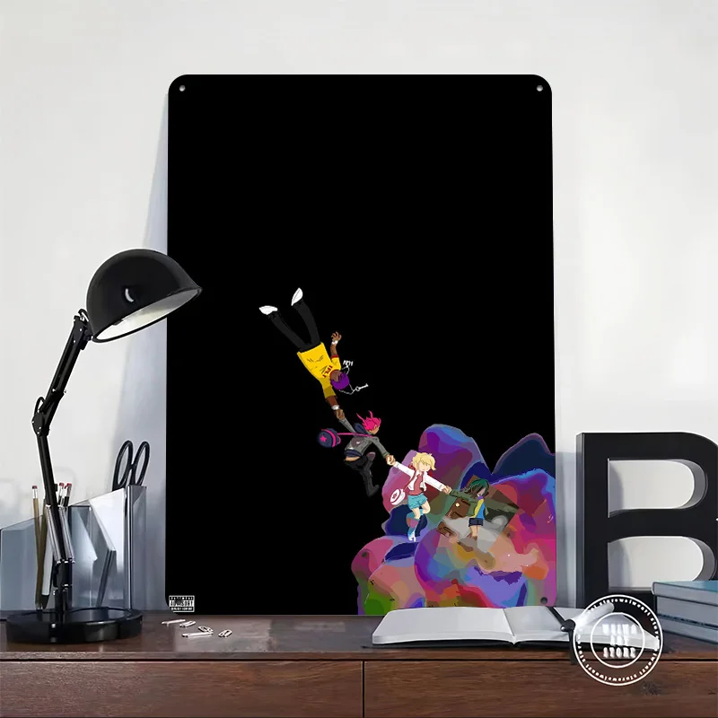 Lil Uzi Vert Rapper Music Personalized 3D Textured Metal Poster Wall Art Vintage Tin Signs for Gaming Decoration Room Wand Deko